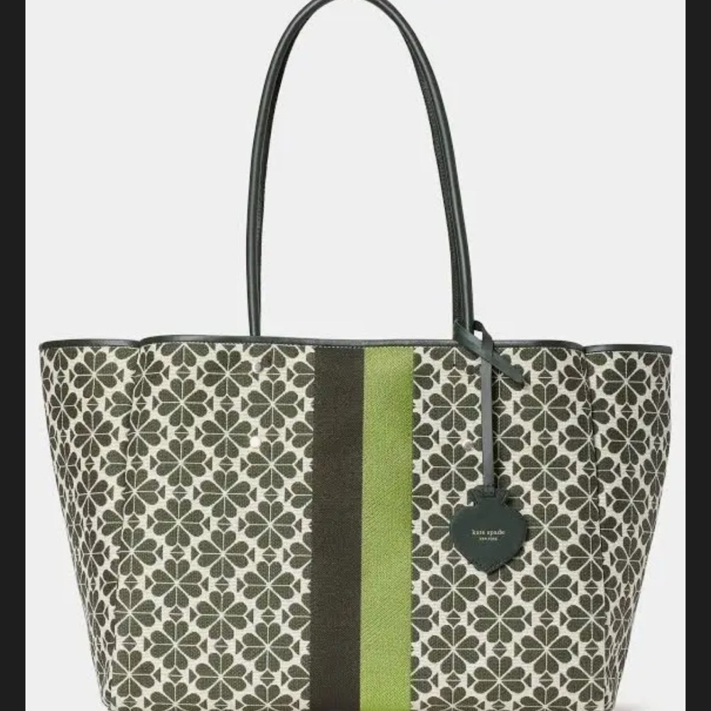 Kate Spade Green and Black Geometric Tote